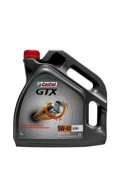 CASTROL 5w40 Gtx Tam Sentetik A3/b4 4lt - 2025 Üretimi