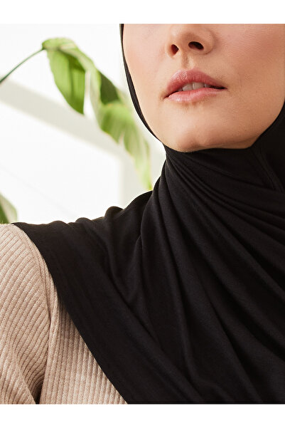 Femple Modest Premium Practical Jersey Shawl - Μαύρο, Ενήλικες, Ραμμένο στο πηγούνι, Στιγμιαίο Hijab