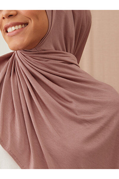 Femple Modest Πρακτικό σάλι ζέρσεϊ Premium | Χρώμα: Παστέλ Τριαντάφυλλο | Μέτρο: Ενήλικος | Ραμμένο με πηγούνι | Στιγμιαίο Hijab