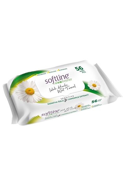 Softline Fresher Sensitive Papatya Özlü Islak Havlu 56'lı