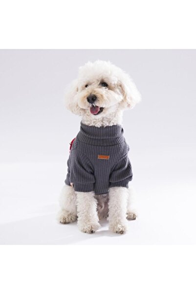 Pawstar (K) Antrasit Turtleneck Köpek Sweati Köpek Kıyafeti Kedi Kıyafeti
