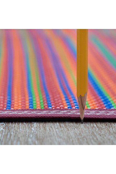 CRAFT HOME Katlanabilir Plastik Hasır Halı Kilim Piknik Plaj Park Bahçe Teras Veranda