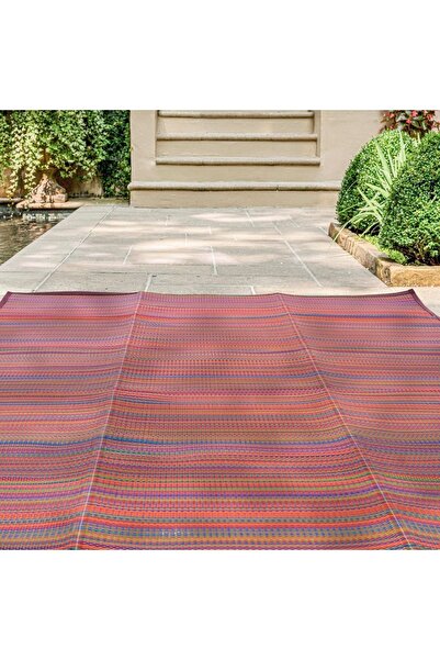CRAFT HOME Katlanabilir Plastik Hasır Halı Kilim Piknik Plaj Park Bahçe Teras Veranda