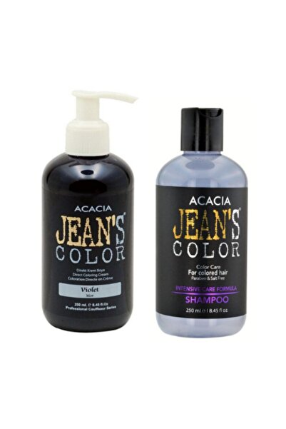 Acacia Jean's Color Mor Saç Boyası 250 Ml. Ve Jean's Color Boya Koruyucu Şamp...