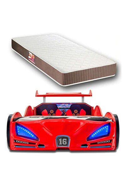 inegoldeneve BUGATTI - Arabalı yatak, Araba yatak, Full Işıklı, Kumandalı, Se...