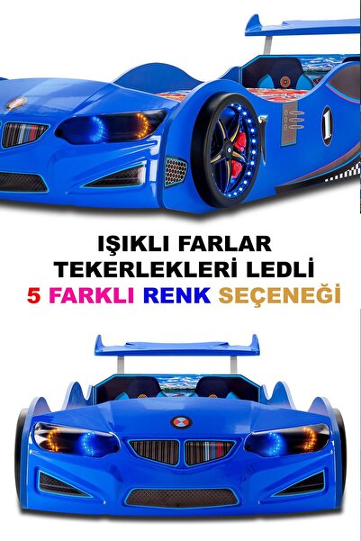inegoldeneve GT2 - BMW - Arabalı Yatak  - Tekerlekleri Ledli.