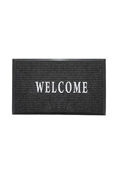Silkcoat Home Toz Ve Nem Alıcı Paspas Welcome Yazılı Kapı Önü Paspas 45 X 75 Pvc Lux Halılı