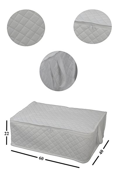 ADARYA HOME 6 Καπιτονέ Σεντούκι Βάσης 60x40x22 (ΛΕΥΚΟ)