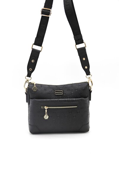 Silver Polo أسود - حقيبة كروس نسائية سوداء SP1110