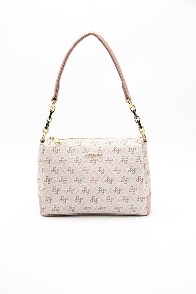 Silver Polo Geantă Crossbody pentru femei model Sp910 - Argintiu Polo Pink Salmon