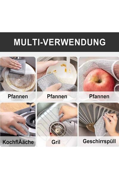 Dalian Home قطعة واحدة من قماش الأطباق بسلك من القماش - قماش صعب للأوساخ وحما...