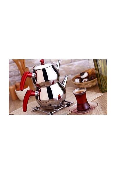 Royal Song Red Steel Teapot Family Size Steel