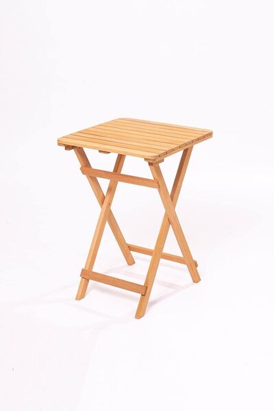 Meya Dekor 50x50 Cm Kare Ahşap Katlanır Masa