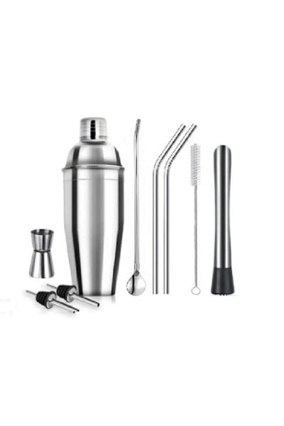 Bar Boss 9 Piece Super Advantageous Package, Cocktail Preparation Set with Straw