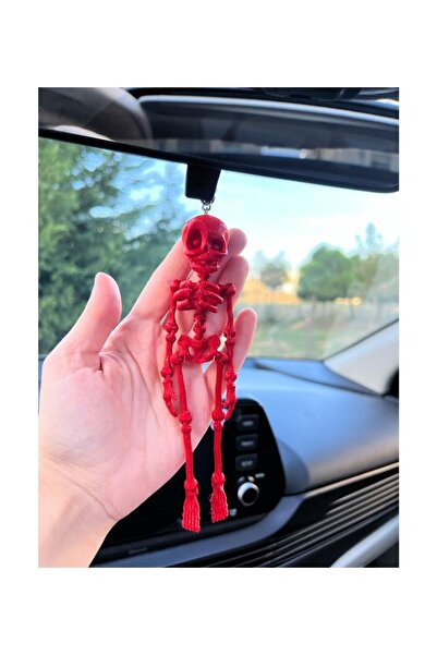 Genel Markalar Kırmızı Iskelet Süs Ayna Süsü