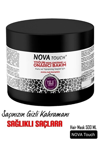 Nova Touch Milk Therapy Yoğun Nemlendirme Onarıcı Bakım Saç Maskesi 500 ML