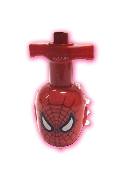 Genel Markalar Spiderman Örümcek Adam Figür Işıklı Müzikli Topaç Kurmalı Fırdöndü Eğlenceli Süper Işık Müzik Show