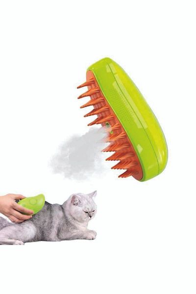 PatiCarni Soft Silicone Cat and Dog Wash Brush - Steam and Message Comb