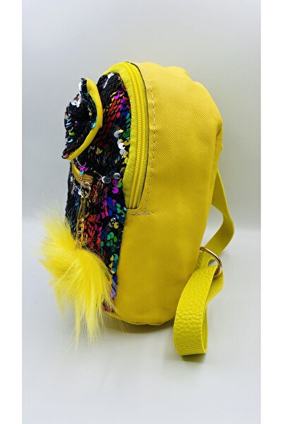 MUSCO Ponponlu kurdaleli pullu kız çocuk sırt çantası