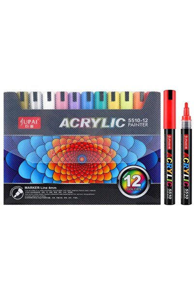 Jupai Su Bazlı Arkilik Marker 12 Renk