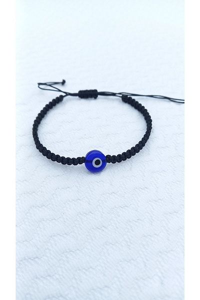 Atolye Ferda Macrame Woven Bracelet with Evil Eye Beads