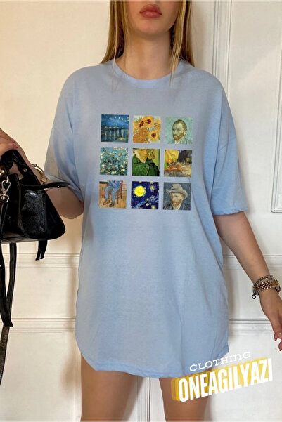 oneagılyazı Μπλουζάκι με πορτραίτο κολάζ Van Gogh Black Unixes