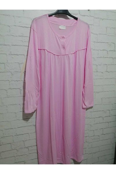 anne moda ankara Monochrome Summer Long Sleeve Cotton Thin Nightgown