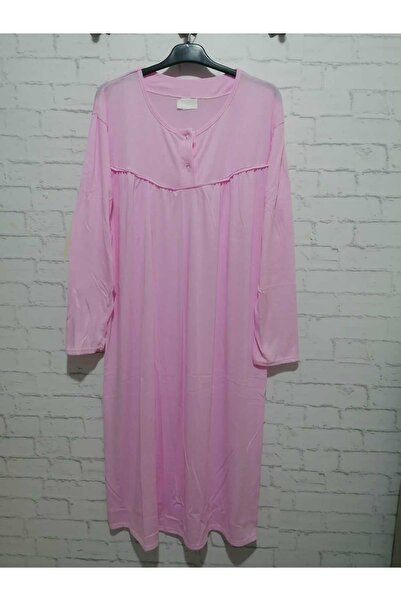 anne moda ankara Monochrome Summer Long Sleeve Cotton Thin Nightgown