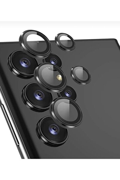 Solid Galaxy S23 Ultra Compatible 5 Pieces Camera Lens Protector Glass Camera Protection Case