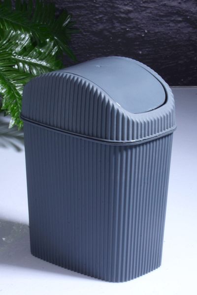 Porselen Diyarı Mini practic capac pentru baie și bucătărie Coș de gunoi deasupra blatului Coș de gunoi pentru birou de acasă 2,5 Lt