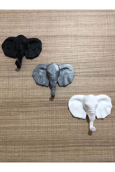 KSTECH Modern Wall Decoration - Elephant Model Hanger Bag and Keyware