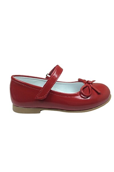 OrtopedikAL Girl's Patent Leather Red Ballerina - Bow Evening Dress Shoes, Fa...