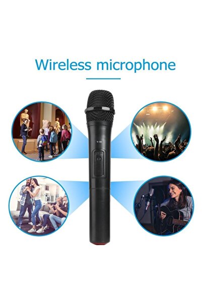 TechTic Vhf Kablosuz Profosyonel El Mikrofonu Çok Amaçlı Cami Okul Sanatçılar Için Mikrofon