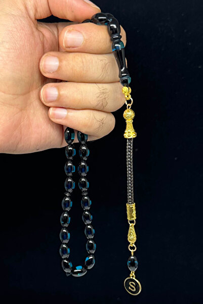 Fabula Silver Harfli Püsküllü Gece Mavisi Kişiye Özel Tesbih Erkek Hediyelik ...