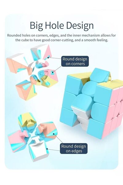 shopExxtra Brains Zeka Küpü Hız Küpü Sabır Küpü-Magic Cube Pastel Renkler 3x3x3