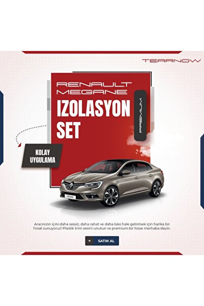 TEARNOW Megane 4 (2016-2025) Trim Ses Önleyici Konfor/ızolasyon Set