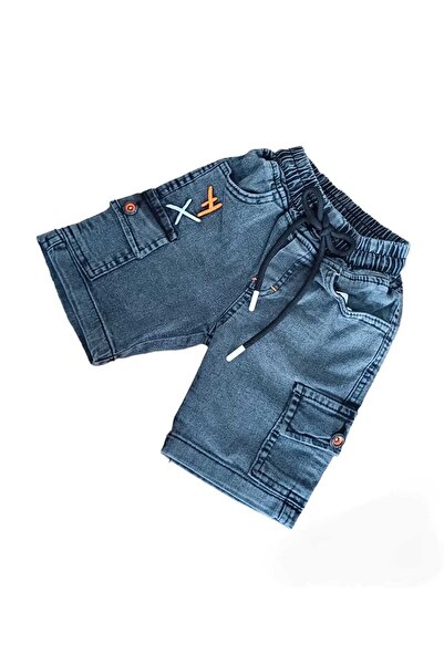 YDBKStore Erkek Çocuk(3-12yaş) Yıkamalı Kargo 6 Cepli/Nakış işleme detaylı Be...