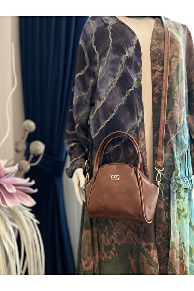 mossi Taba Suni Deri Kadın El Ve Omuz Çantası