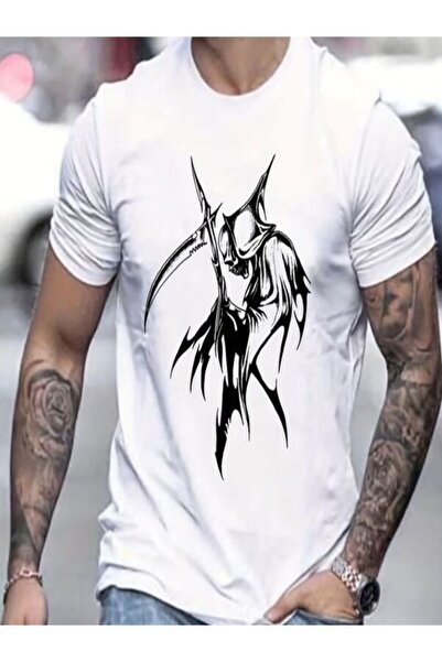 CLASSY.MODA Μπλουζάκι μονόχρωμο - Λευκό μπλουζάκι με κοντό μανίκι με λαιμόκοψη