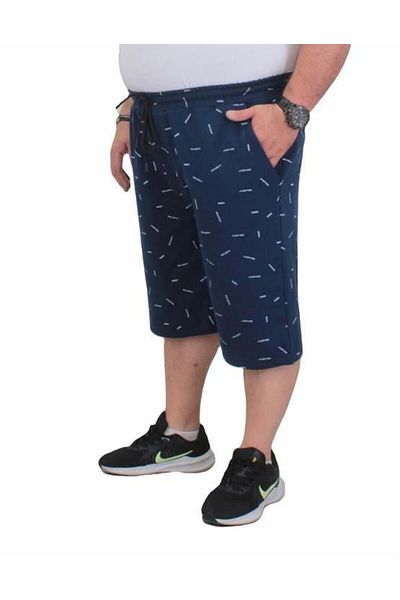 Starbattal Plus Size Men's Combed Cotton Shorts - Justice 24645 INDIGO