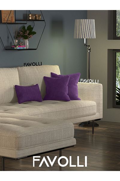 FAVOLLİ Βελούδινη υφή Plum Purple Throw Μαξιλαροθήκη Κρυφό φερμουάρ Κατάλληλο για Dream Series Punch