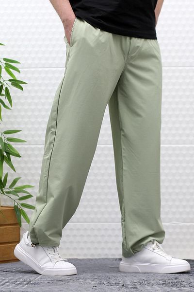 WAFRA Men's Baggy Pants Leg Adjustable Lycra Parachute Fabric