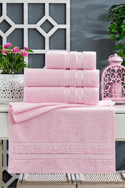 Deneme Zamanı Bath Towel Set Bathroom Set Bath Towel 2 Pieces 70x140 2 Pieces 50x90