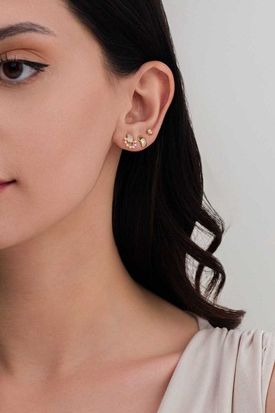 LUCİ LONTANE Stone Detailed Earring Set