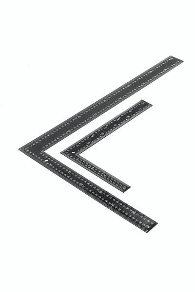 Magnotto Ikili Gönye Seti L Gönye Cetvel Ölçüm Kesim Için L Gönye Cetvel Çelik Metal Marangoz Gönyesi