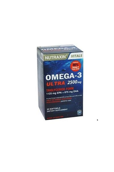 Nutraxin Vitals Omega-3 Ultra 2500 Mg 30 Softgel