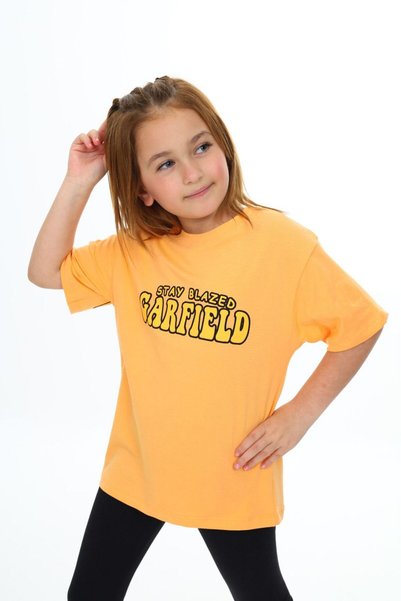 Asortix Garfield Printed Unisex Kids Oversize Cotton T-Shirt