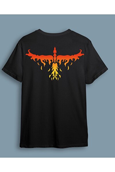 Sırt Baskılı Kısa Kollu Unisex Basic T-shirt