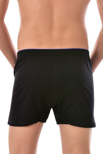 Tutku Black Buttoned Plain Men's Boxers