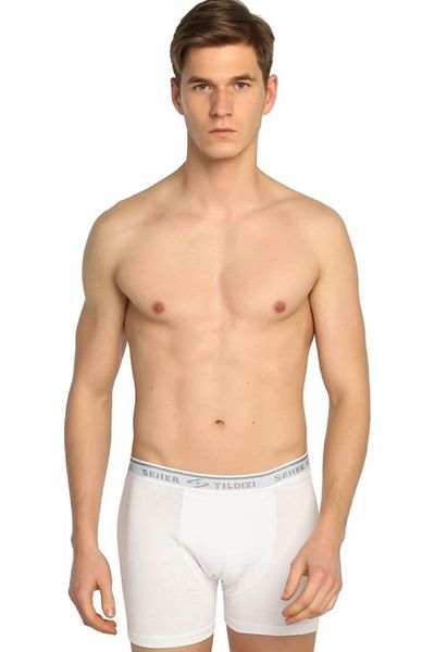 Seher Yıldız Ανδρικά μποξεράκια 3 συσκευασιών White Lycra